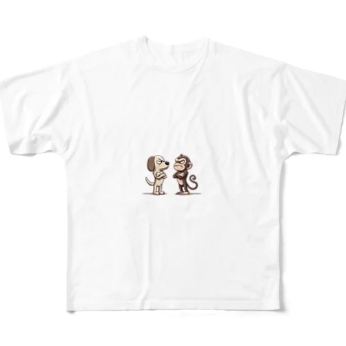 犬猿の仲 All-Over Print T-Shirt