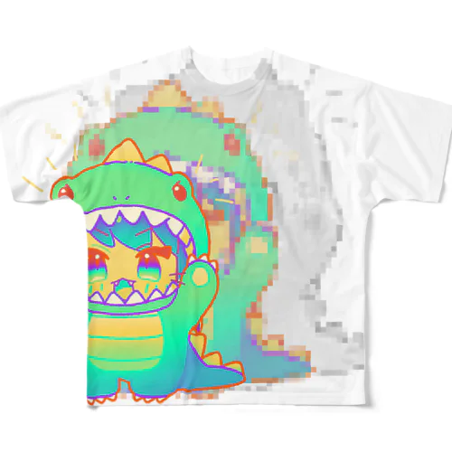 グリーンサイバー翡翠サウルスGAO！ All-Over Print T-Shirt