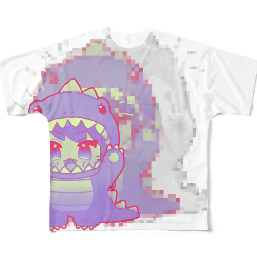 パープルサイバー翡翠サウルスGAO！ All-Over Print T-Shirt