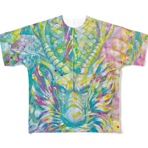 七色の龍 フルグラフィックTシャツ