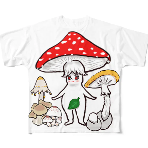 毒キノコのべにてんくん フルグラフィックTシャツ