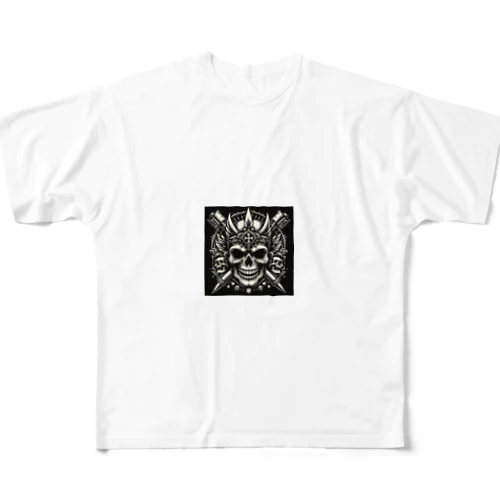 スカル All-Over Print T-Shirt