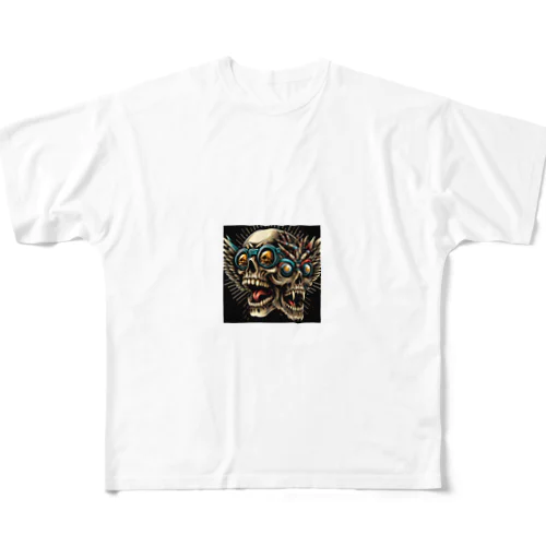 スカル All-Over Print T-Shirt