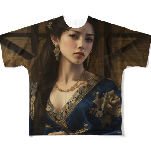 東洋の美人　なでしこ1478 フルグラフィックTシャツ