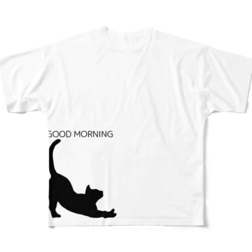 おはよう猫さん フルグラフィックTシャツ