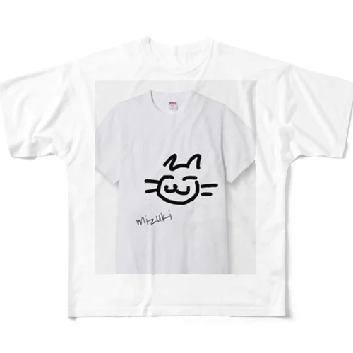 MIZUKI落書き猫  All-Over Print T-Shirt