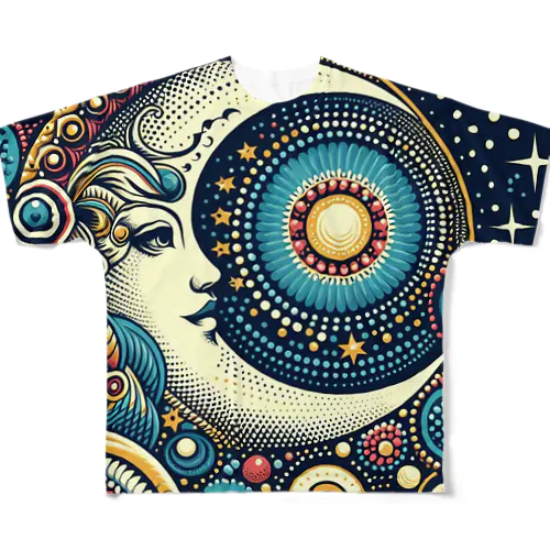 月ドット All-Over Print T-Shirt