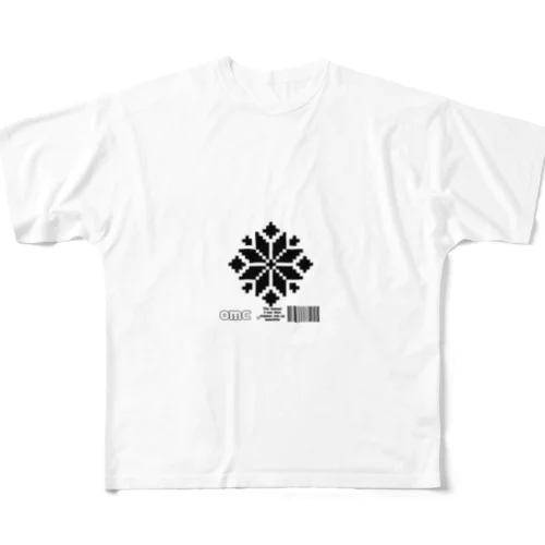 雪のドット結晶 フルグラフィックTシャツ