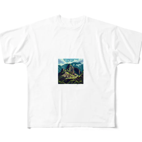 マチュピチュ遺跡（pixel art） All-Over Print T-Shirt