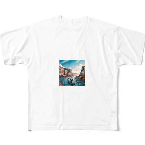 ヴェネチア（pixel art） フルグラフィックTシャツ