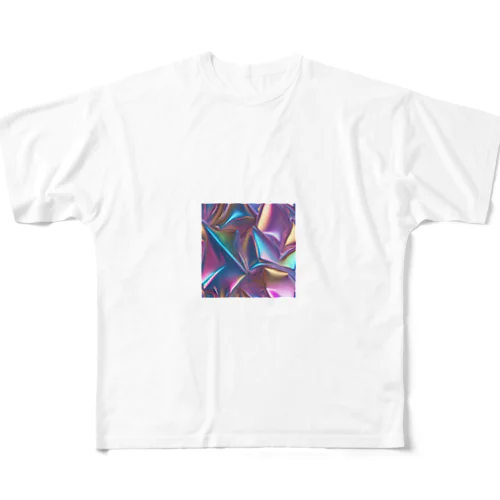 メタリックカラーのホログラフィック背景A All-Over Print T-Shirt