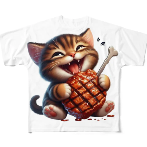 *Gu~mimi*肉好きにゃんこ フルグラフィックTシャツ