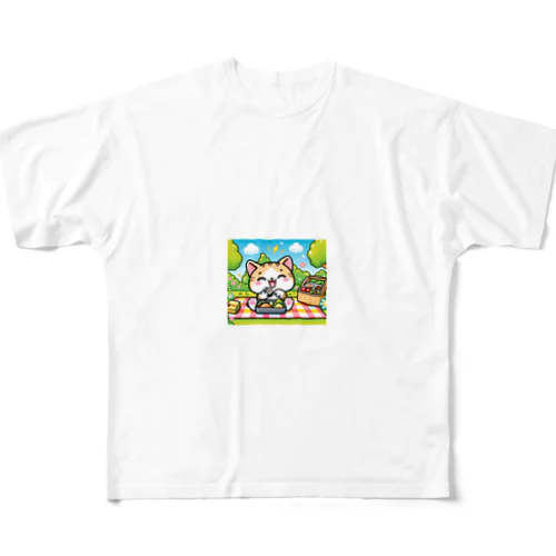 遠足の楽しいお弁当タイム フルグラフィックTシャツ