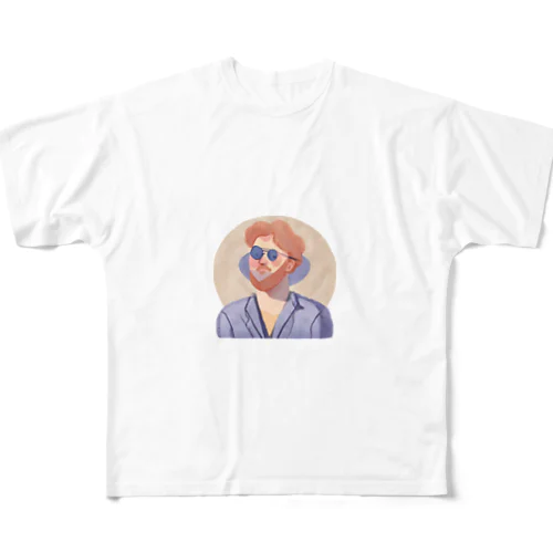 おしゃれな田舎のおじさん All-Over Print T-Shirt