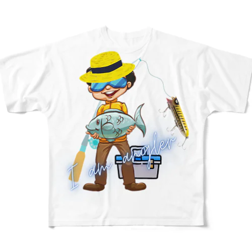 釣りボーイ４ All-Over Print T-Shirt
