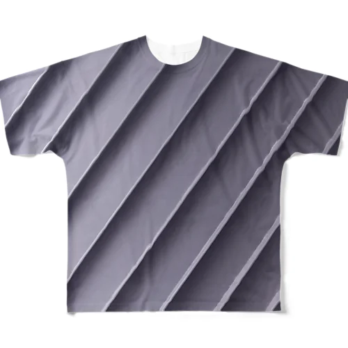 3Dななめストライプ All-Over Print T-Shirt