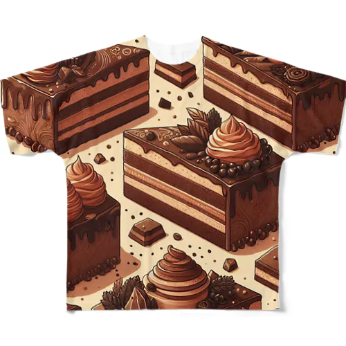 ケーキ フルグラフィックTシャツ