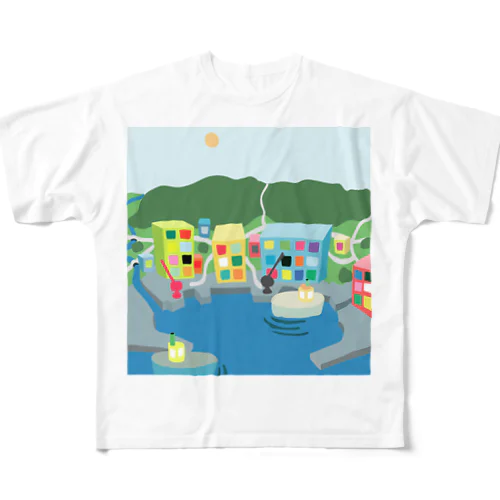 港 フルグラフィックTシャツ
