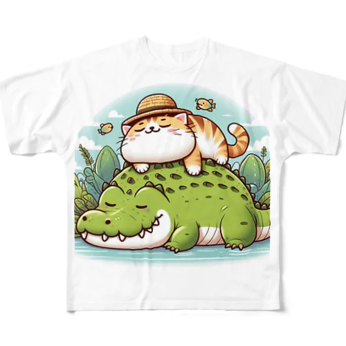 眠りネコ All-Over Print T-Shirt
