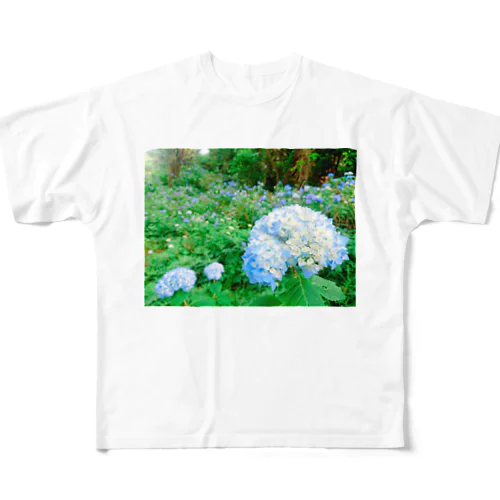 公園のアジサイ。 All-Over Print T-Shirt