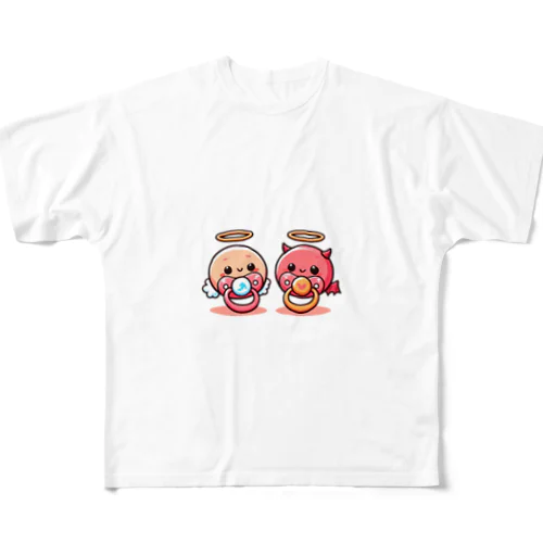 天ちゃん＆悪ちゃん フルグラフィックTシャツ