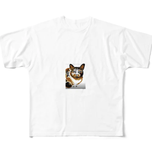 幸せなみけねこ フルグラフィックTシャツ