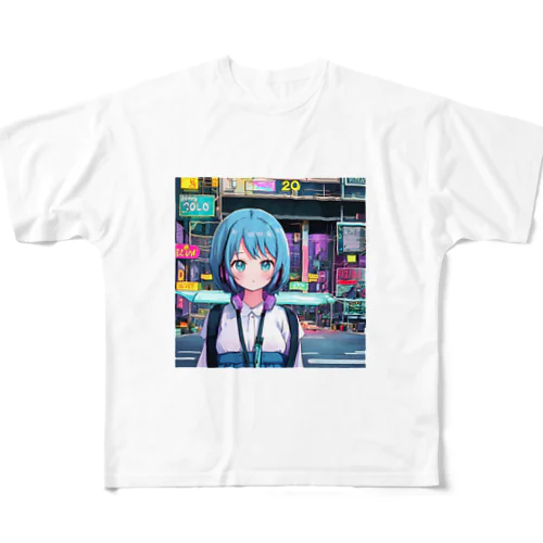 Aozuki│アオヅキ フルグラフィックTシャツ