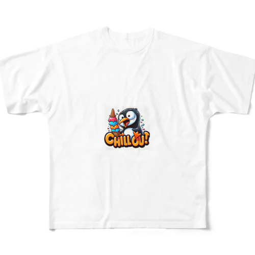 Chillペンギン フルグラフィックTシャツ