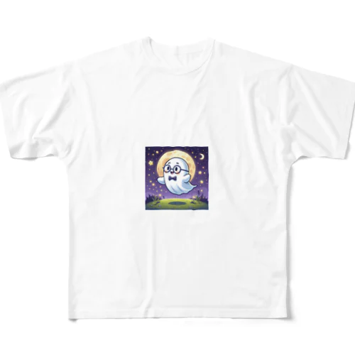 成仏しそうな幽霊 All-Over Print T-Shirt