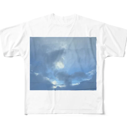 朝日と雲 All-Over Print T-Shirt