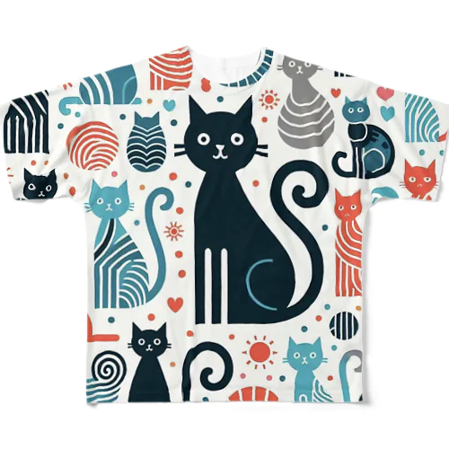 色々猫① All-Over Print T-Shirt