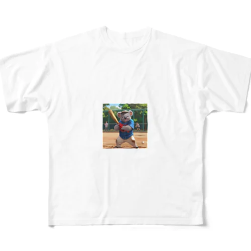 コアラップンで野球をしよう All-Over Print T-Shirt