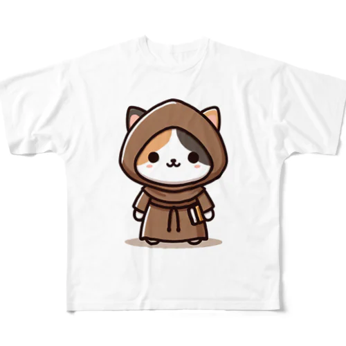 修道にゃんこ フルグラフィックTシャツ