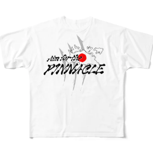 Aim for the PINNACLE フルグラフィックTシャツ