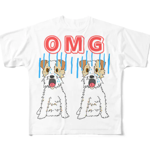 ジャックラッセルテリア　OMG All-Over Print T-Shirt