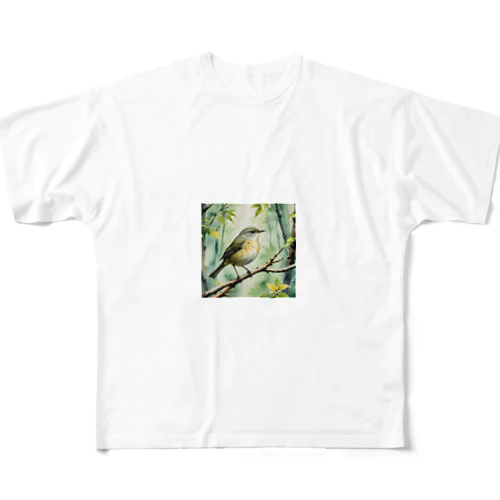 野鳥 フルグラフィックTシャツ