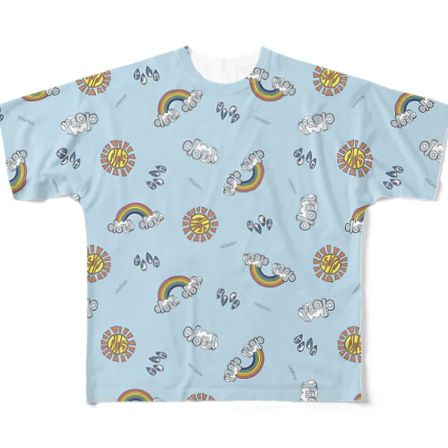 お天気柄 All-Over Print T-Shirt