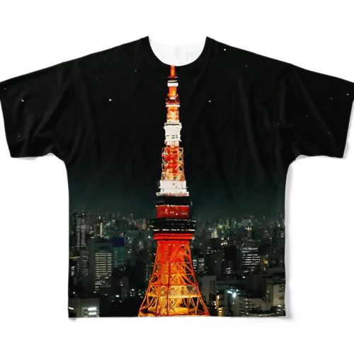 夜景～大都会・東京の夜～ All-Over Print T-Shirt