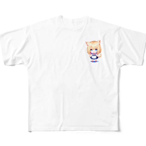 8-BITnekomimiMaid フルグラフィックTシャツ