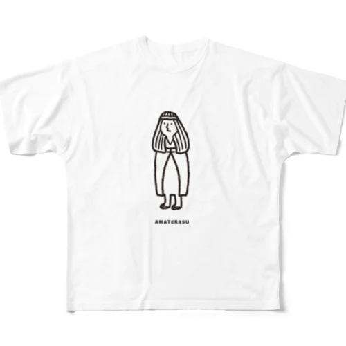 AMATERASU_WOMAN_LINE_BK All-Over Print T-Shirt