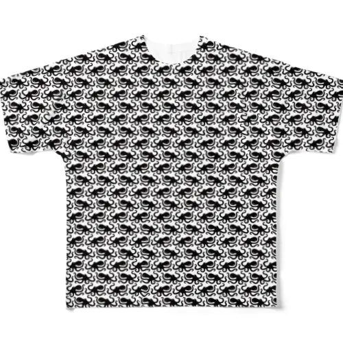 蛸の行進 All-Over Print T-Shirt