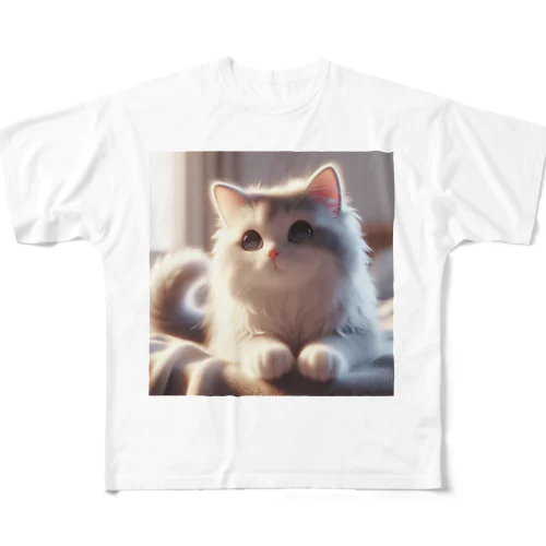 ねこニコばん フルグラフィックTシャツ