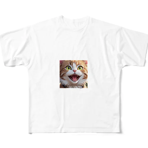 かわいい！！猫 All-Over Print T-Shirt