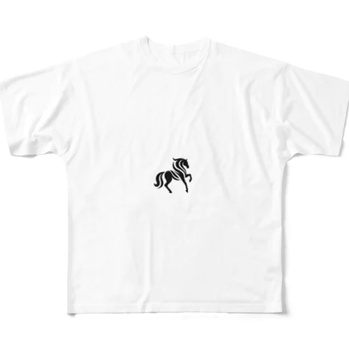 馬 フルグラフィックTシャツ
