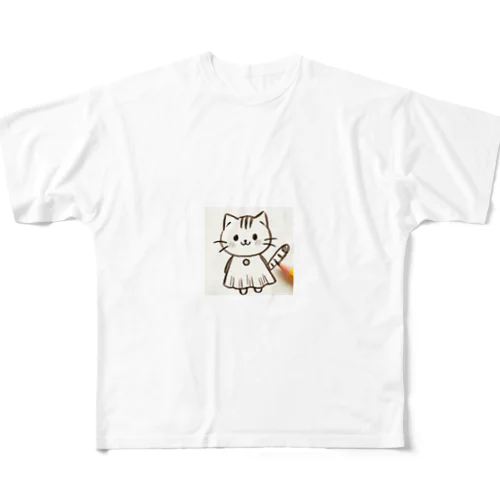 にゃこ フルグラフィックTシャツ