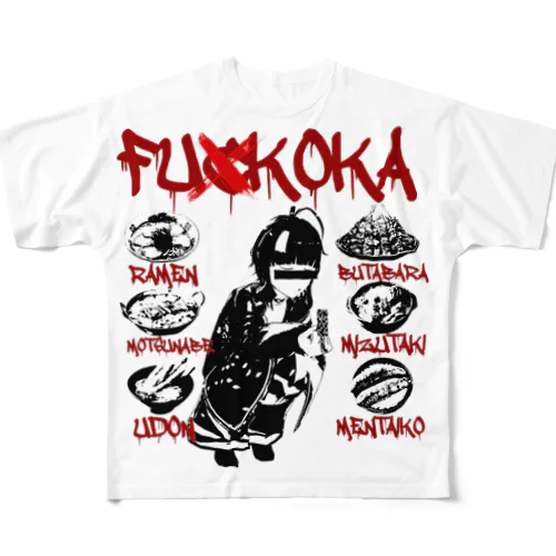 FU×KOKA All-Over Print T-Shirt