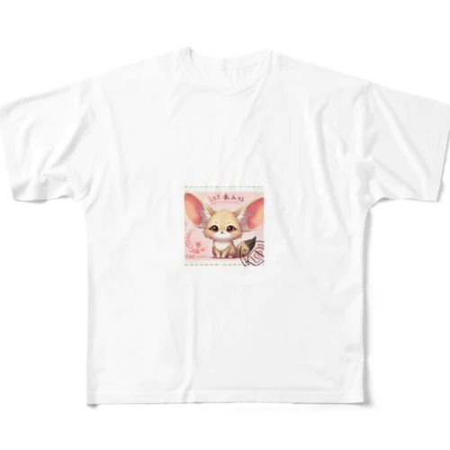 耳長が可愛いフェネックちゃん13 All-Over Print T-Shirt