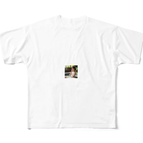 湯けむり美女 All-Over Print T-Shirt