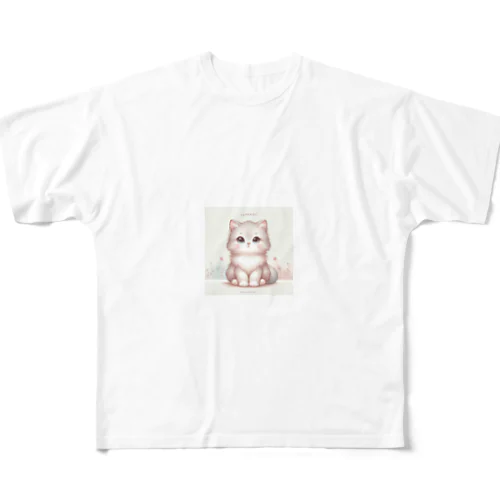 可愛い猫ちゃん All-Over Print T-Shirt