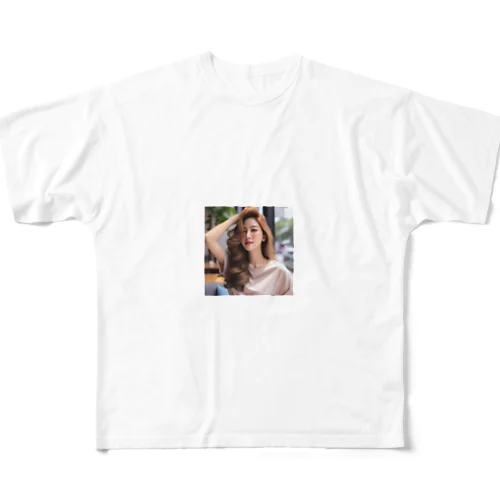 サナ All-Over Print T-Shirt
